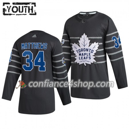 Adidas Maillot de Hockey Toronto Maple Leafs Auston Matthews 34 Gris 2020 NHL All-Star Authentic - Enfant